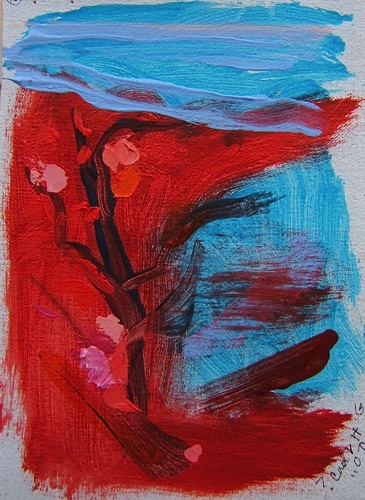Red Ginger, Vista & Irish Landscape Color Study II, 5 1-2" x 4", , oil on linen, 2010.